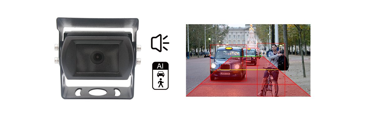 720P AI Detection Vehicle Reverse Camera