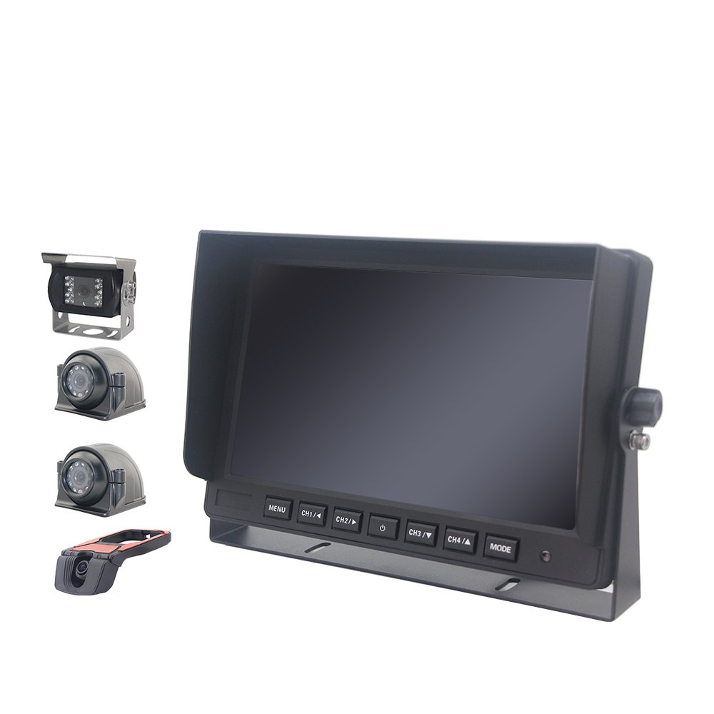 DVR 10.1 Inch HD Quad View Vehicle Monitor System For Heavy Duty / Commercial Vehicle