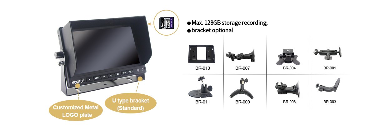 DVR 7 Inch 1080P Wireless Magnetic Forklift Camera System