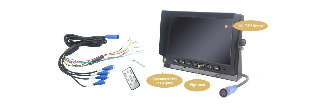 10.1" 4CH 1080P DVR Quad View Car Monitor